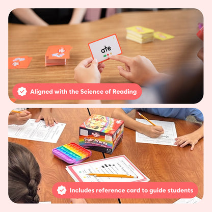 The Fidget Game Sight Words Edition box featuring colorful game components and the product title on the packaging.