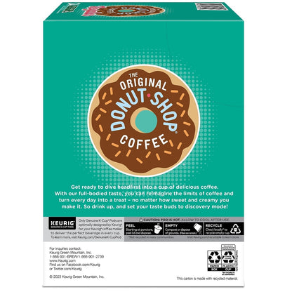 Box of 96 The Original Donut Shop Regular medium roast coffee Keurig K-Cup pods, single-serve coffee pods for Keurig brewers.