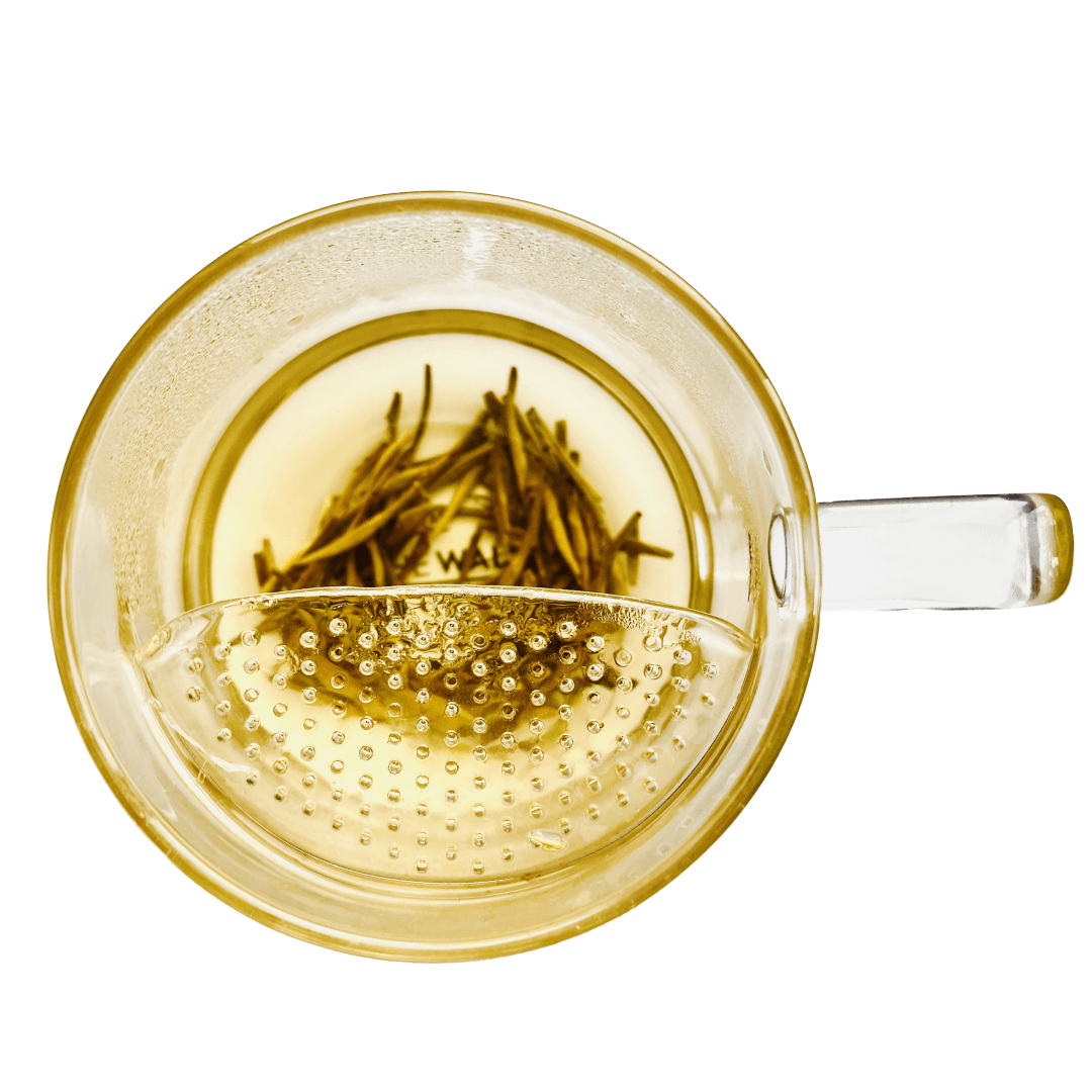 Nepal Tea The WALL® Tea Infuser, stainless steel mesh infuser for brewing loose leaf tea in a cup or teapot.
