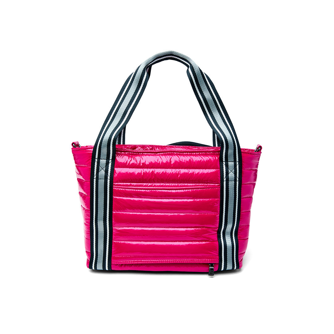 Think Royln Ace of the Court pickleball bag in black patent finish, stylish bag designed for pickleball gear storage.