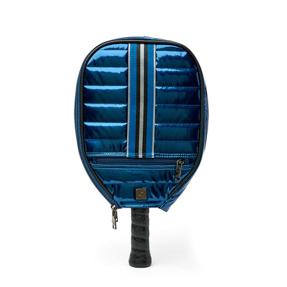 Black patent Ace of the Court pickleball bag by Think Royln, stylish sports bag with multiple compartments for pickleball gear.