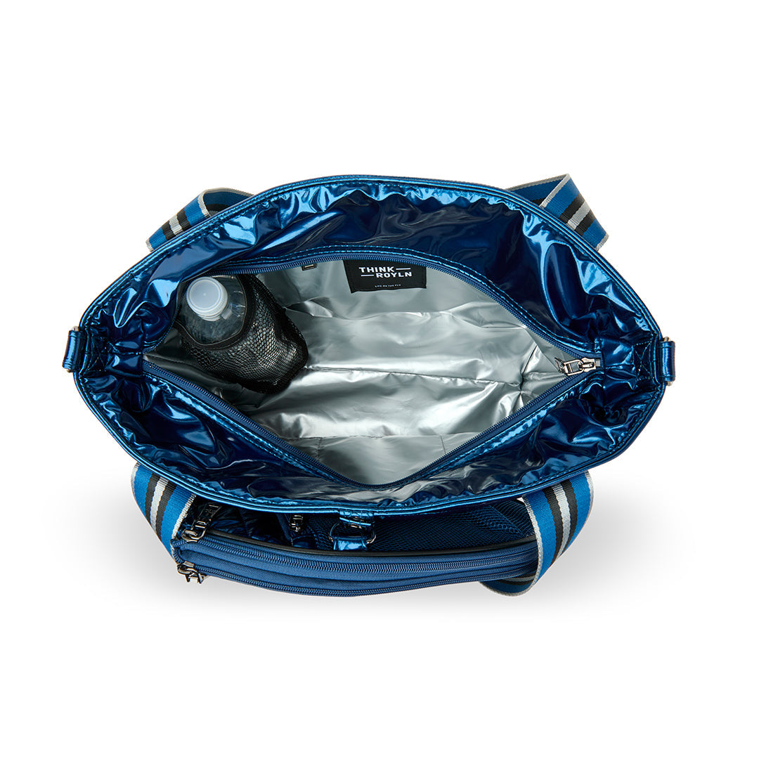 Think Royln Ace of the Court pickleball bag in sleek black patent finish, designed for easy carrying and storage of pickleball gear.