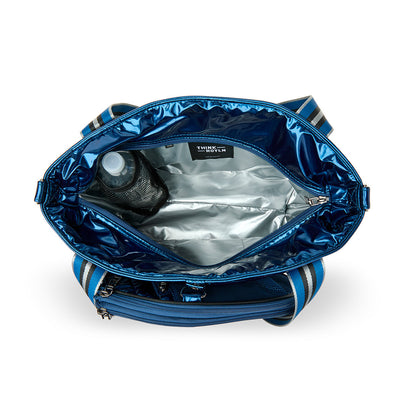 Think Royln Ace of the Court pickleball bag in sleek black patent finish, designed for easy carrying and storage of pickleball gear.