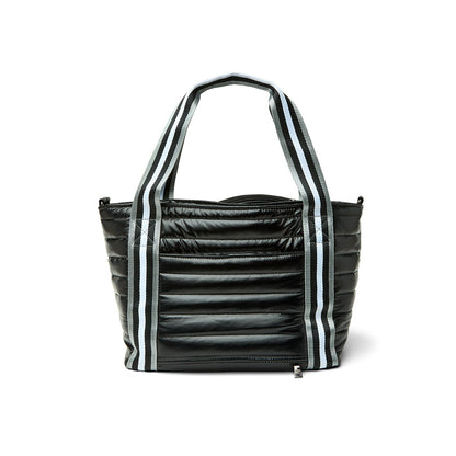 Think Royln Ace of the Court pickleball bag in sleek black patent design, stylish and functional pickleball accessory bag.