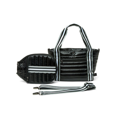 Think Royln Ace of the Court pickleball bag in black patent finish, designed for carrying pickleball gear and accessories.