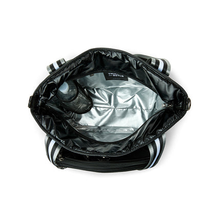 Think Royln Ace of the Court pickleball bag in sleek black patent finish, designed for carrying pickleball gear and accessories.