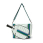 Think Royln Ace of the Court pickleball bag in sleek black patent with multiple compartments for sports gear and accessories.