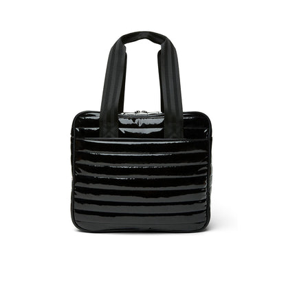 Think Royln Sporty Spice pickleball bag in white patent finish showing its sleek, stylish design with multiple compartments.