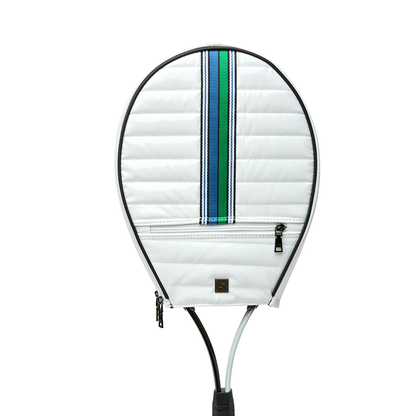Black patent Love Royln tennis bag by Think Royln with sleek, stylish design and spacious interior for tennis accessories.