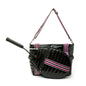 Black patent Love Royln tennis bag by Think Royln with sleek design and spacious compartments.