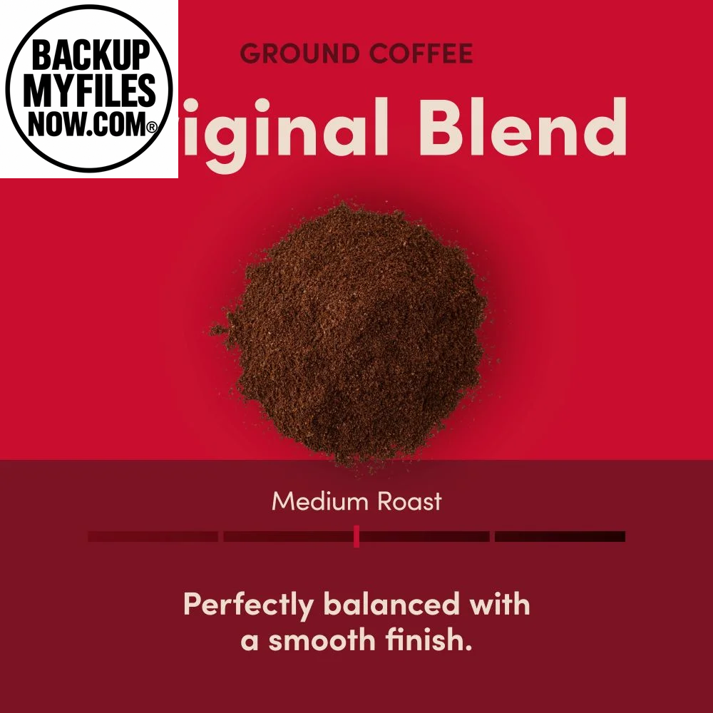 Tim Hortons Whole Bean Original Blend Ground Coffee 12 oz, 100% Arabica medium roast, fresh coffee beans in a bag.