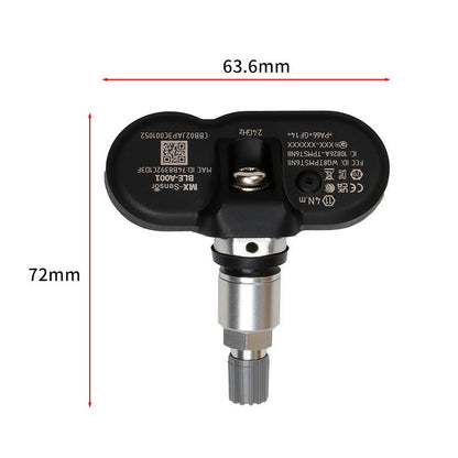 Tesla Model 3/Y/S/X BLE Bluetooth TPMS tire pressure monitoring sensors with four-piece set for accurate tire pressure tracking.