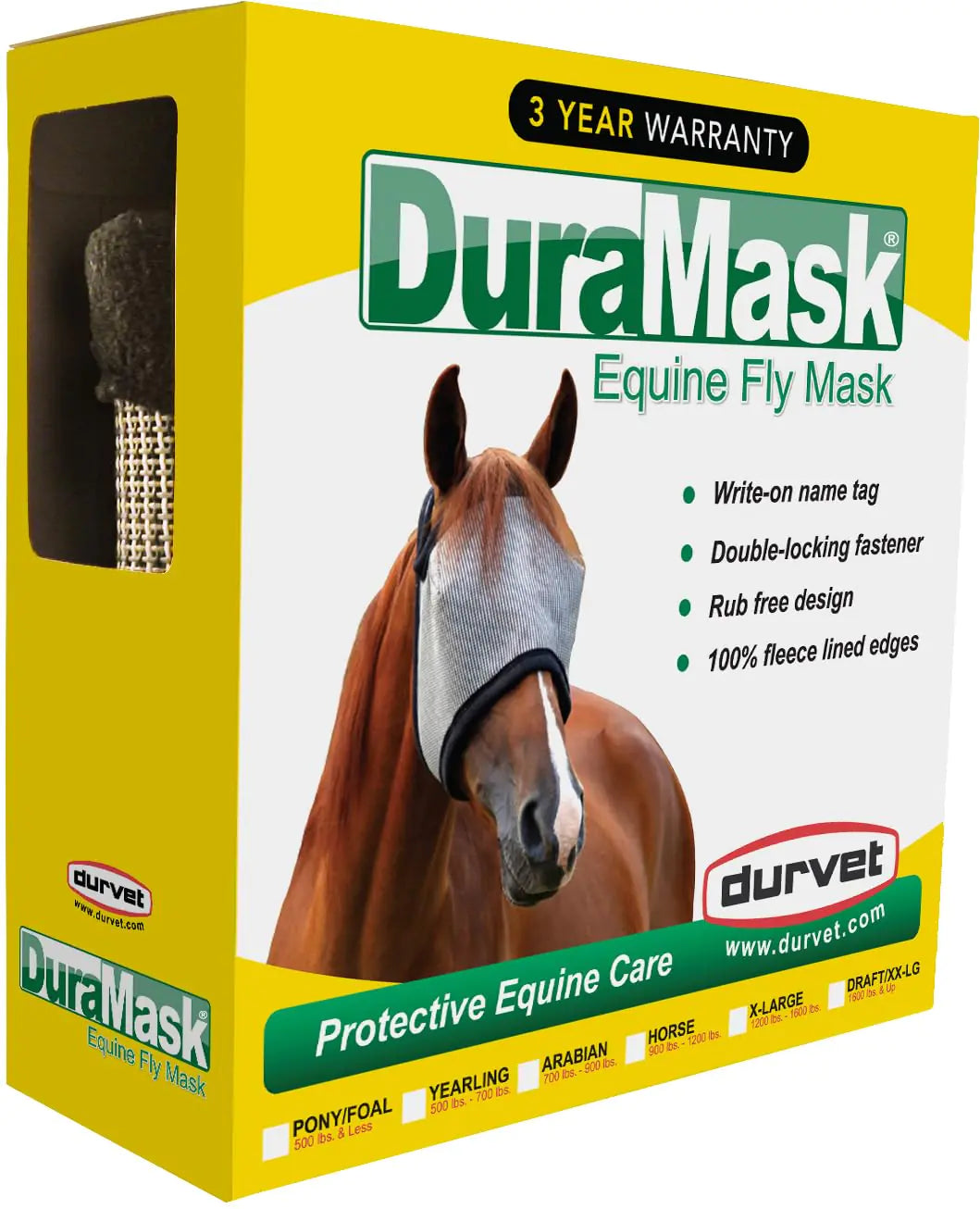 Durvet DuraMask Equine Fly Mask Yearling