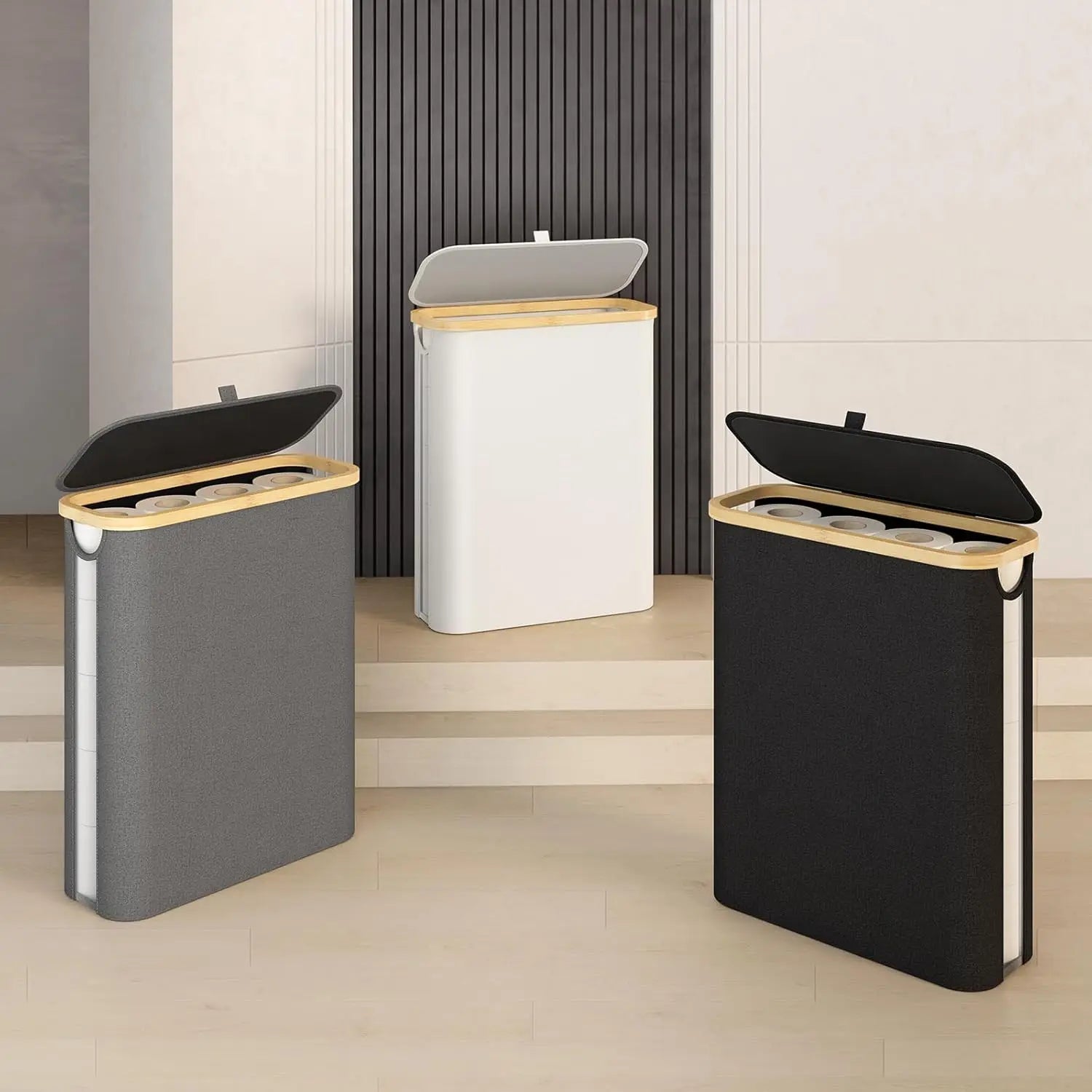 Toilet Paper Storage Basket with Lid Holds 12 Roll Paper Foldable Large Capacity Toilet Paper Holder - BACKUPMYFILESNOW.COM®