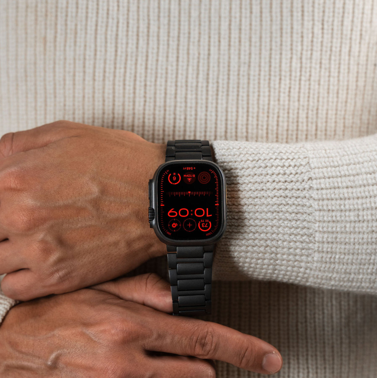 Robust Titanium Band Pro, a sleek, durable titanium ring with a smooth finish and modern design, shown in the image.