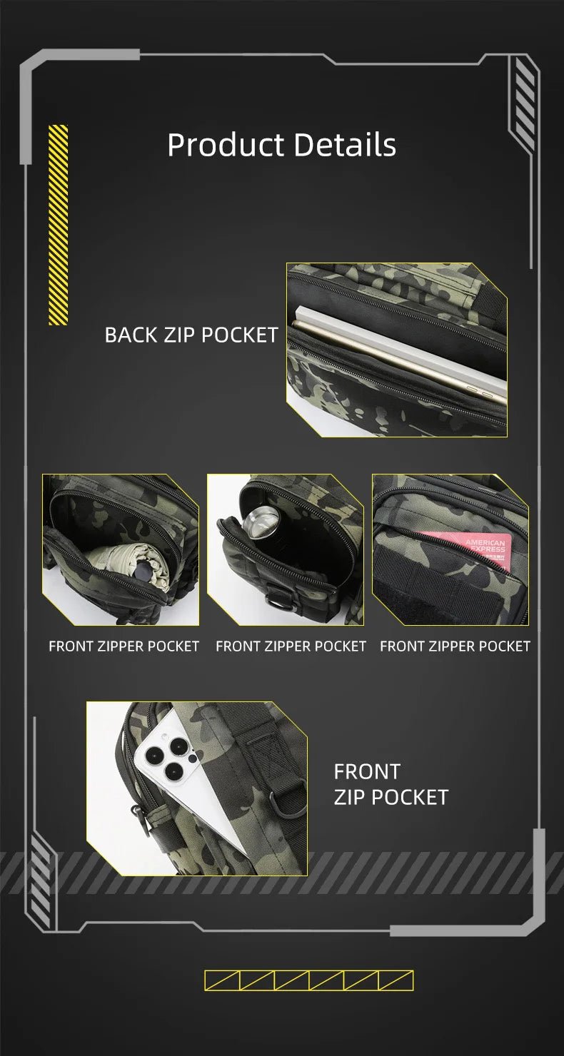 Trekking Tactical Handbags Shoulder Bag Camping for Man Hiking Travel Climbing Fishing Sling Crossbody Outdoor Weekend Molle Bag - BACKUPMYFILESNOW