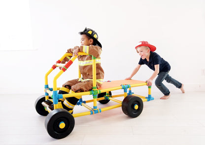 Two TubeLox Deluxe STEM toy sets featuring colorful plastic tubes and connectors for creative building and educational play.