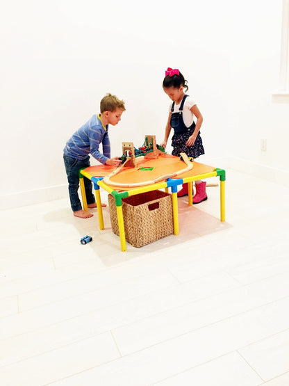 Two TubeLox Deluxe STEM toy sets with colorful plastic tubes and connectors for creative building and engineering play.