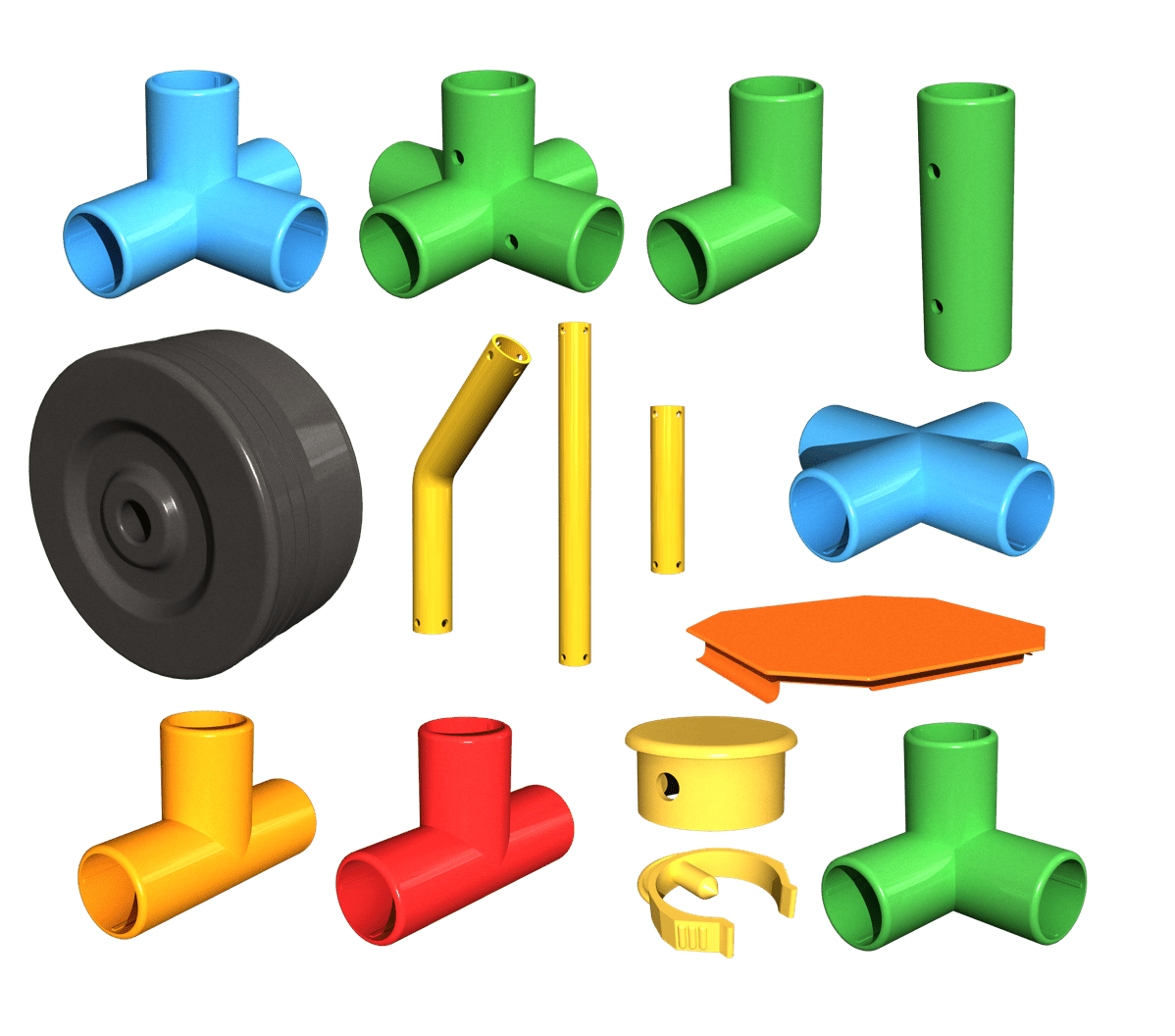 Two TubeLox Deluxe STEM toy sets featuring colorful plastic tubes and connectors for creative building and STEM learning.