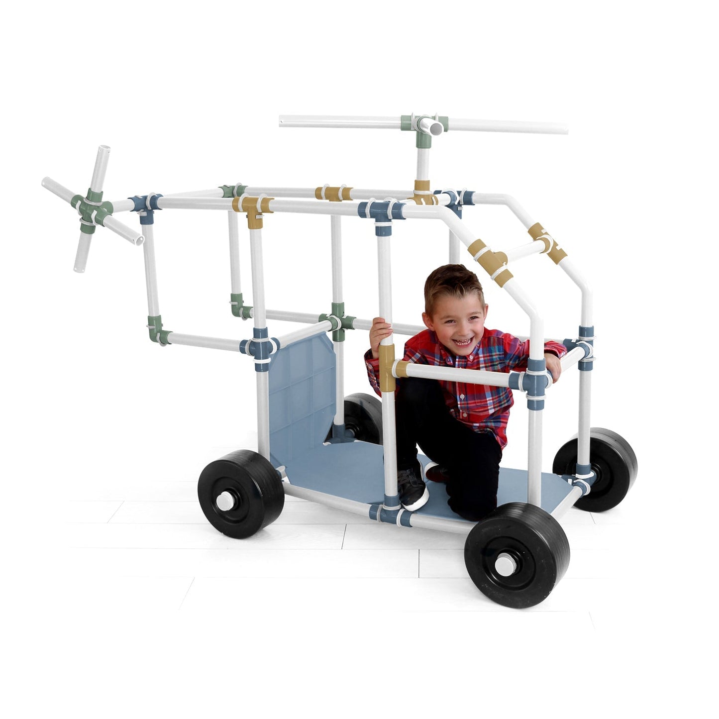 Two TubeLox Deluxe STEM toy sets with colorful tubes and connectors for creative building and educational play.