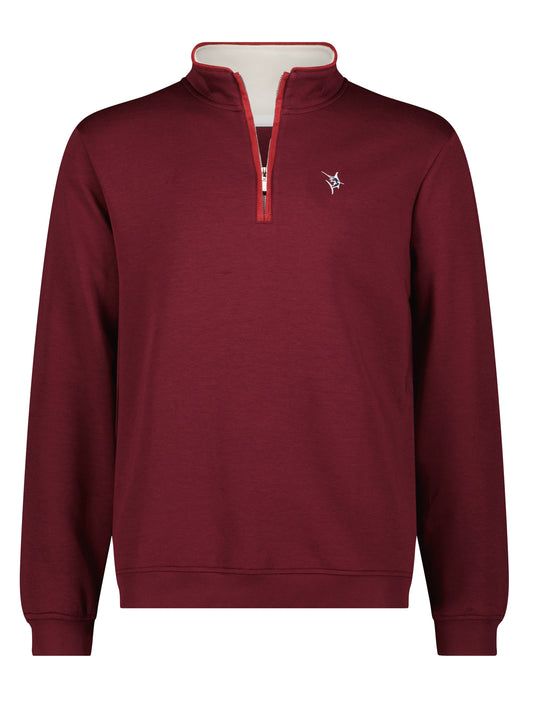 White Water Life Turnberry quarter zip in smooth knit fabric, featuring a sleek design and stand-up collar for casual wear.