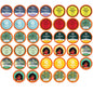 Two Rivers Coffee assorted tea sampler pack with 40 K-Cup pods for Keurig brewers, featuring a variety of tea flavors.