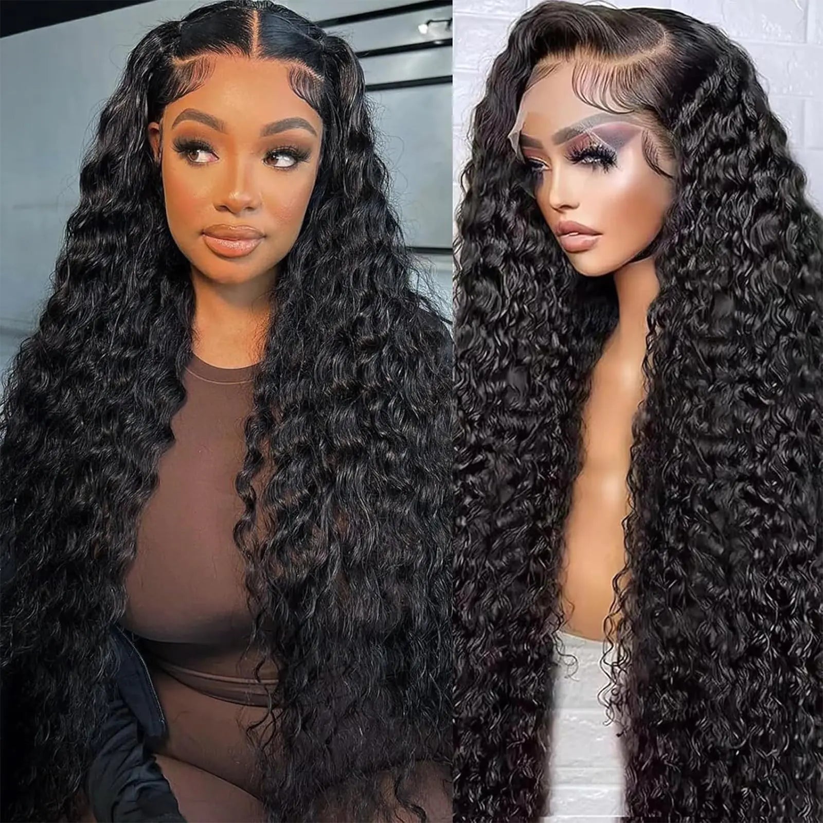 Tyiu 22 Inch Deep Wave Lace Front Wigs Human Hair Wigs for Women 13x6 Deep Curly Lace Frontal Wigs Human Hair 250 Density HD Lace Front Wigs Human Hair Pre Plucked with Baby Hair - BACKUPMYFILESNOW