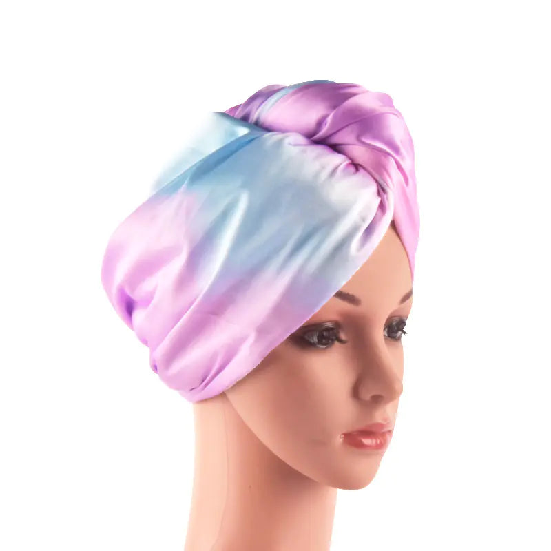 2023 Quick-Dry Thick Satin Hair Drying Cap for Women