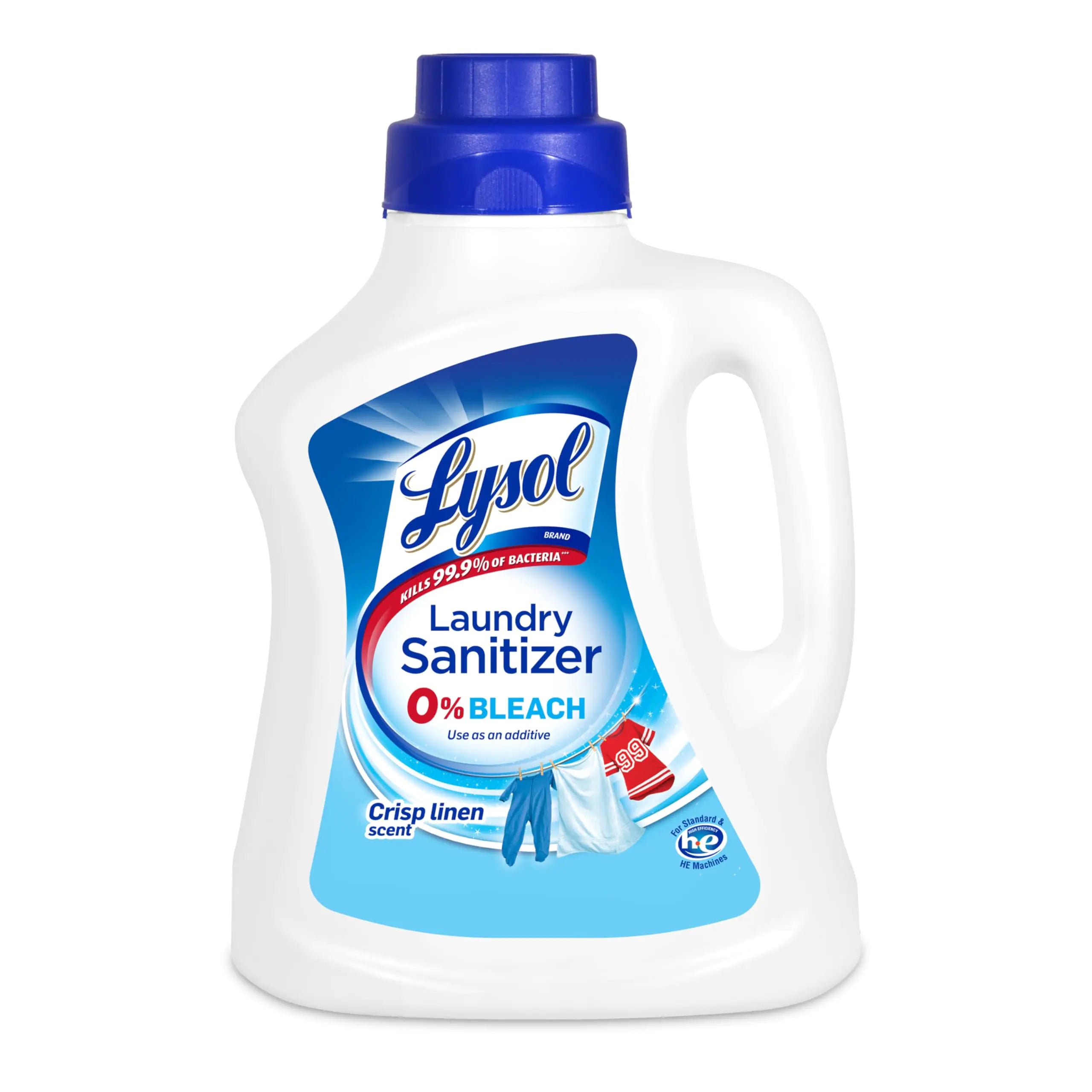 Lysol Disinfectant Laundry Sanitizer & Scent Booster Laundry Detergent Additive Color Safe Bleach Alternative Laundry Odor Eliminator Kills Bacteria & Viruses Crisp Linen Scent 90 Fl Oz