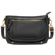 Marvolia Crossbody Bags for Women Trendy Soft Leather Small Crossbody Purse Womens Shoulder Handbags with Adjustable Strap - Black