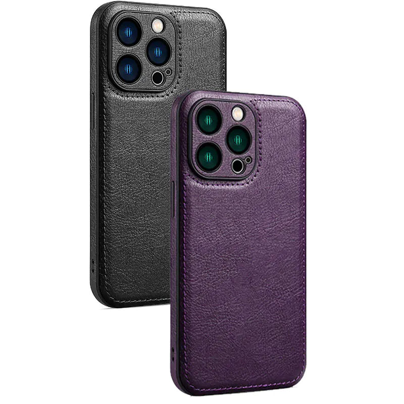iPhone 15 Pro Max Leather Case with Retro Design