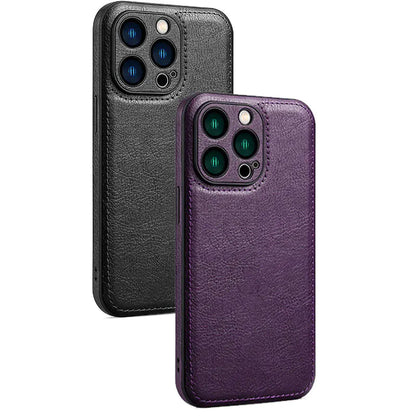 iPhone 15 Pro Max Leather Case with Retro Design