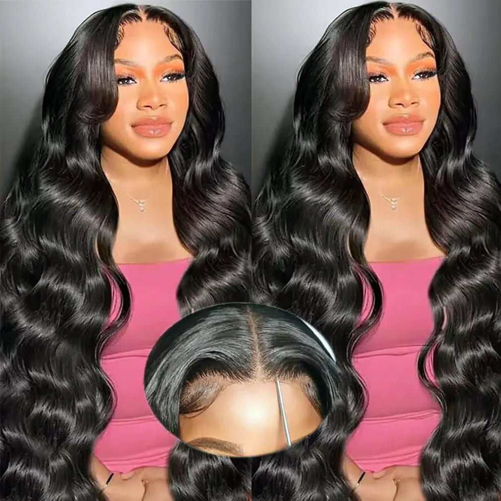 Uesoels Ready To Go Glueless Wigs Human Hair 6x4 Lace Closure Wigs Human Hair 12A Body Wave Lace Front Wigs Human Hair Unprocessed Brazilian Virgin Human Hair 34 Inch - BACKUPMYFILESNOW