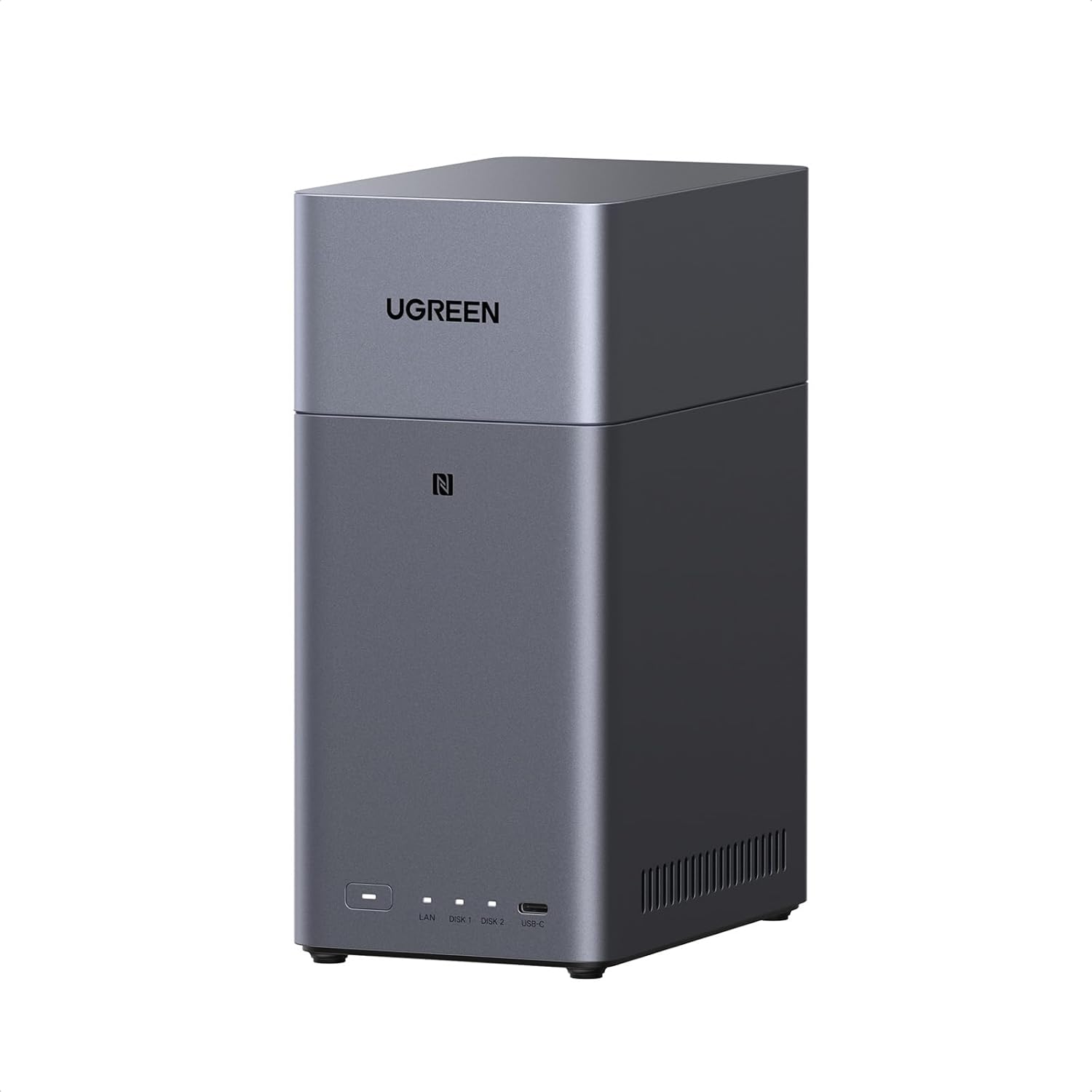 UGREEN NAS DH2300 2 - Bay Desktop NASync, Support Capacity 60TB (Diskless), Remote Access, AI Photo Album, Beginner Friendly System, 4GB on Board RAM,1GbE, 4K HDMI, Network Attached Storage(Diskless) - BACKUPMYFILESNOW