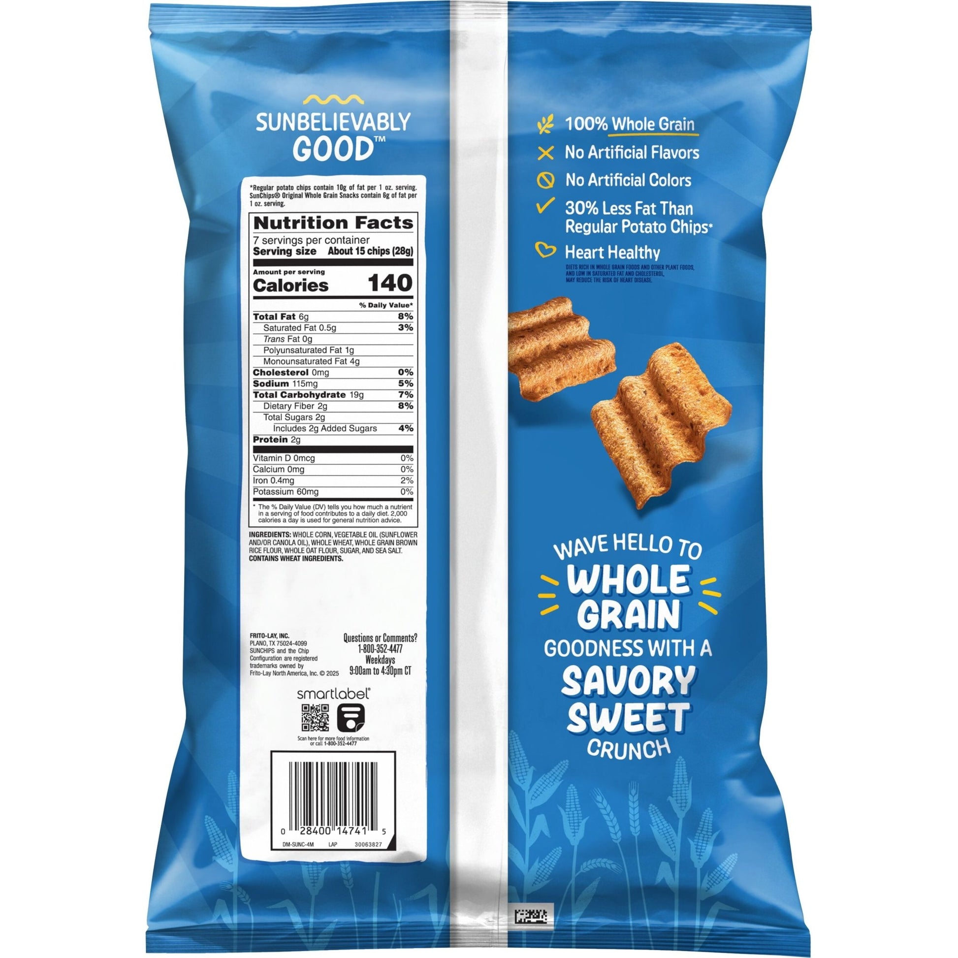 Unchips 100% Whole Grain Original Snack Chips Bag, 7 Oz - BACKUPMYFILESNOW.COM®
