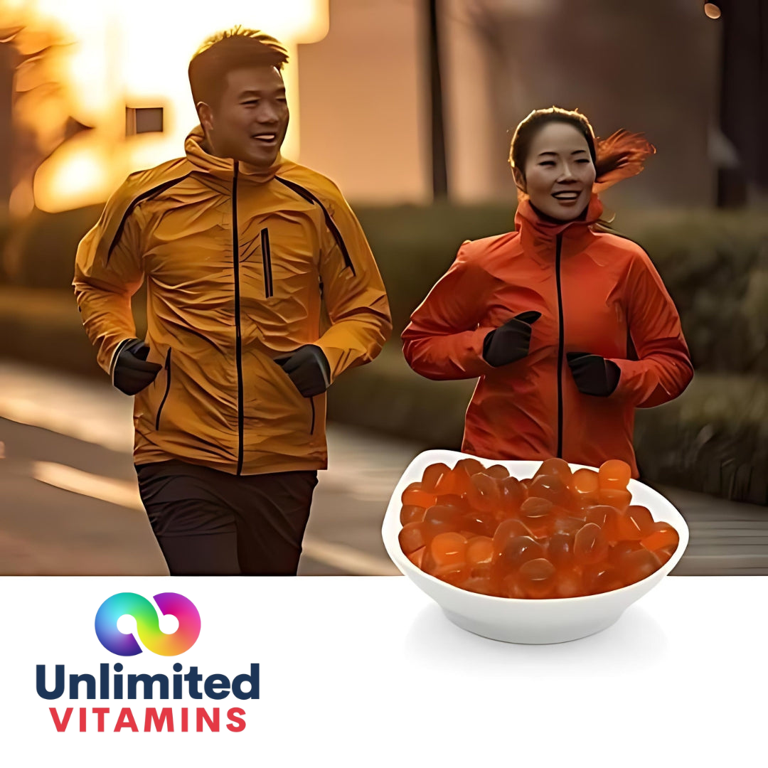 Image of unlimited vitamins with apple cider vinegar tapioca from Your Label, featuring red apple flavor in a clear container.