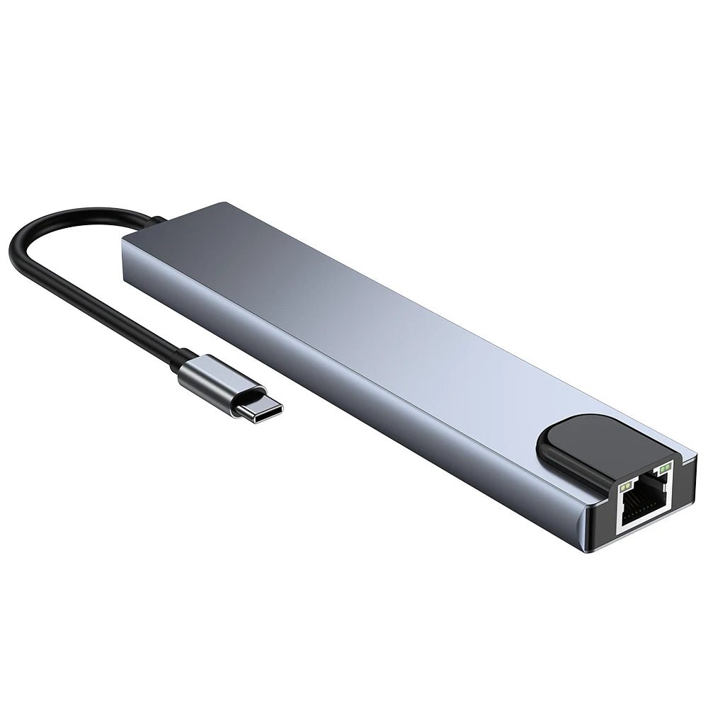 USB 3.0 Type C HUB USB C Docking Station to HDMI 4K 30HZ Type C to RJ45 100Mbps Ethernet Adapter VGA Extender Headphone PD 100W - BACKUPMYFILESNOW