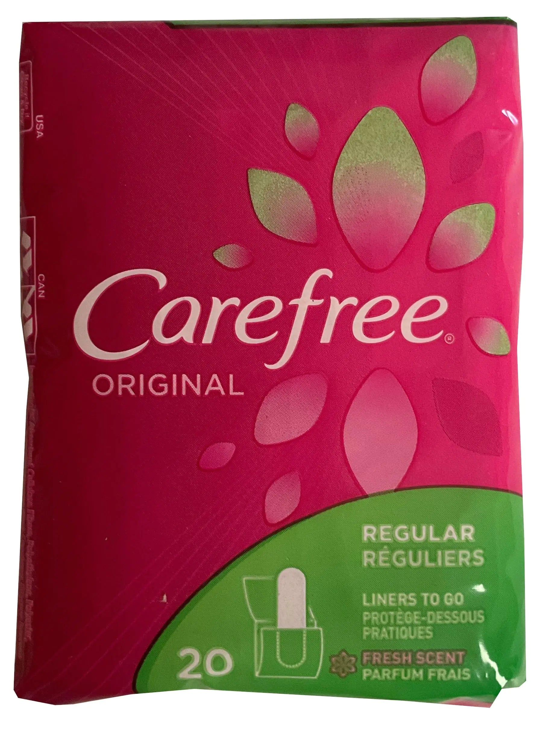 Carefree Original Pantiliners Regular To Go Scented with Baking Soda 20 ct
