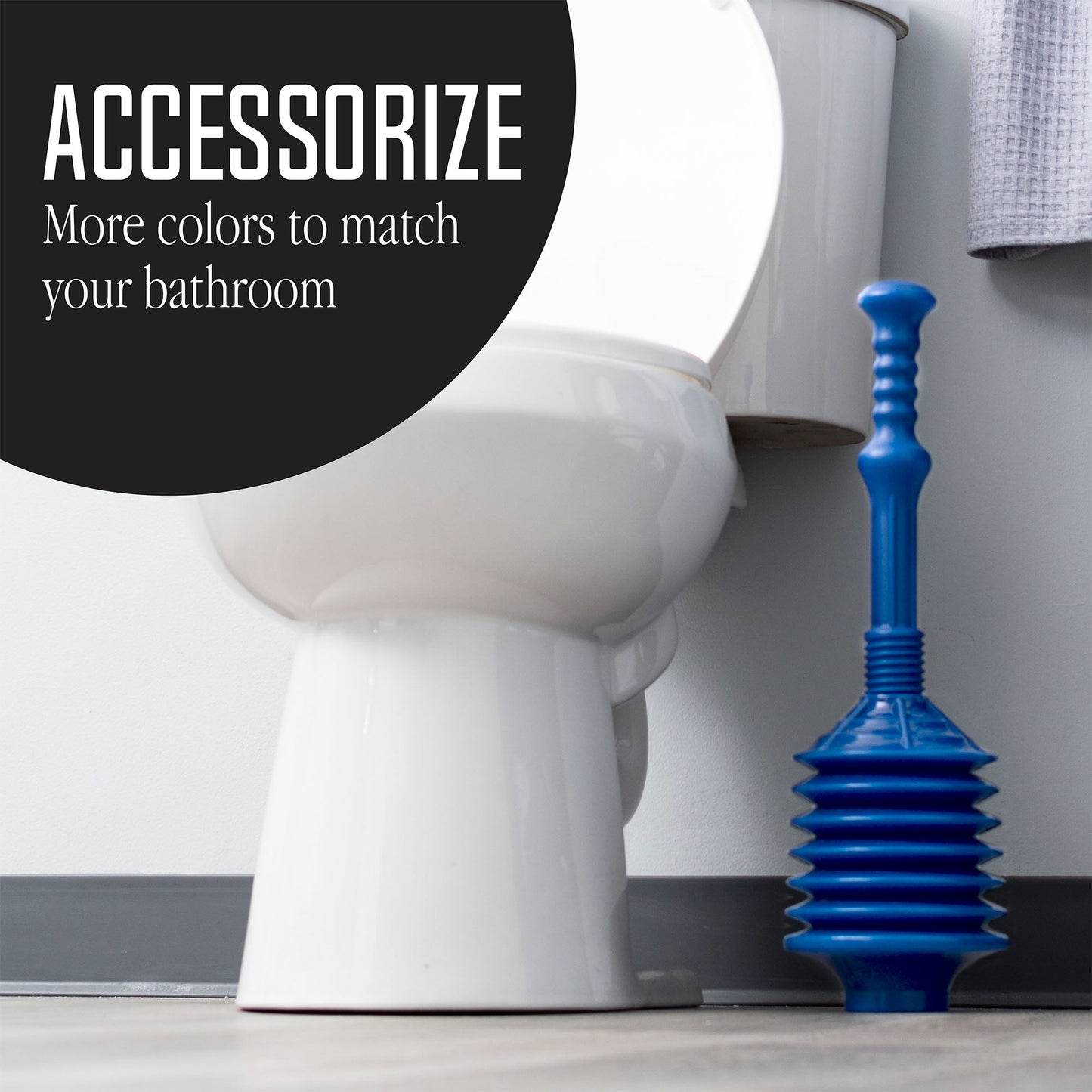 Black and white Bellows Accordion Toilet Plunger from Utility-Sink.com with flexible, expandable design for effective toilet unclogging.