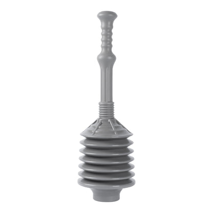Grey Bellows Accordion Toilet Plunger from Utility-Sink.com with flexible, durable design for effective clog removal.