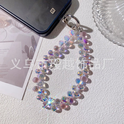 Creative Crystal Phone Chain with Elegant Beads and Design