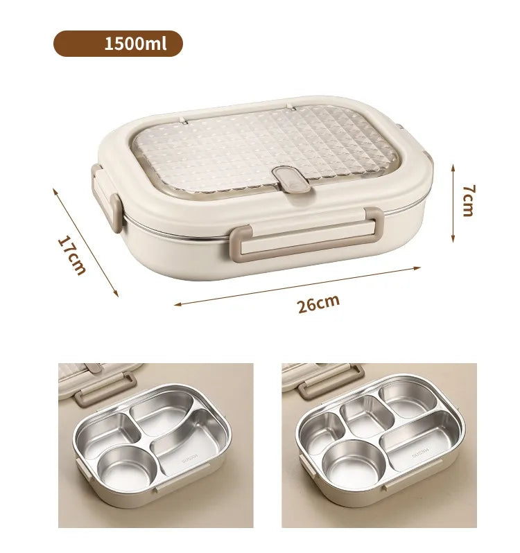 304 Stainless Steel Microwaveable Bento Box