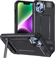 YrissAriiy Compatible with iPhone 13 Case with Stand Military Grade Drop Shockproof Armor Protective Case Black