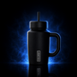 Coldest Limitless Ultra v8 15oz stainless steel tumbler with black lid, designed for hot and cold beverages.