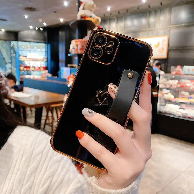 Electroplating Love Case & Wristband for iPhone 12/11 Pro