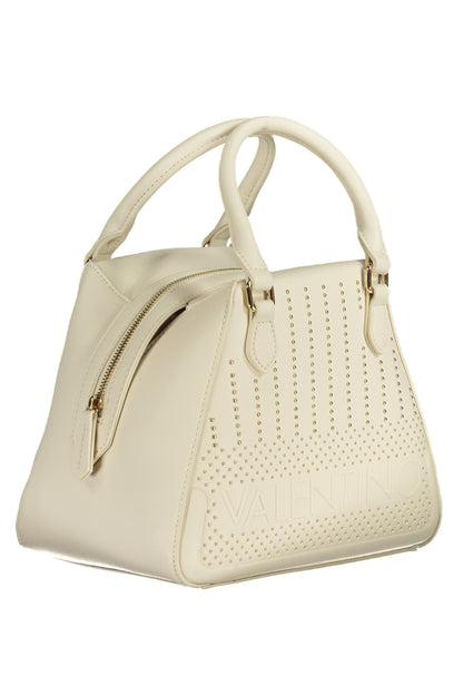 White Valentino women's bag, elegant leather Borse with sleek design, featuring subtle Valentino branding and stylish craftsmanship.