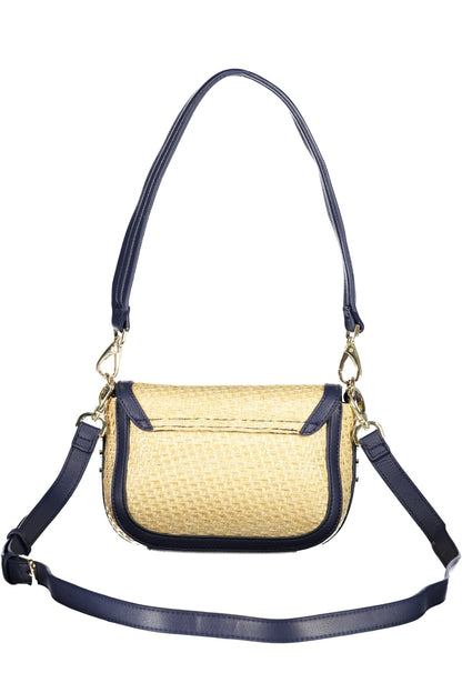Valentino women's blue Borse bag featuring a sleek leather design with gold-tone hardware and a structured silhouette.