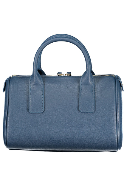 Valentino women's blue leather Borse handbag with elegant design, featuring top handles and a sleek, stylish appearance.