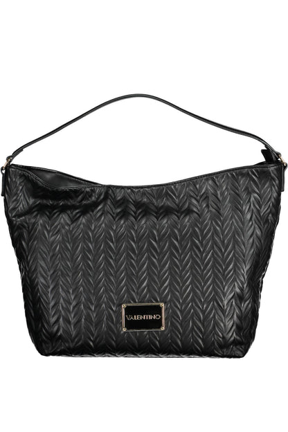 Black Valentino women's Borse bag with sleek design and gold accents, featuring a structured shape and top handle.