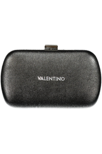 Black Valentino women's bag, stylish Borse with elegant design and leather finish, shown from the front.